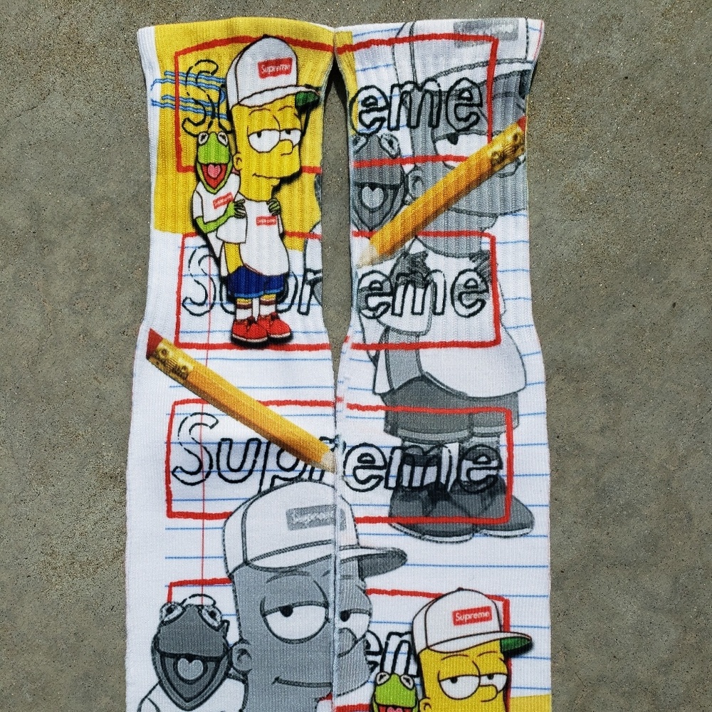 CUSTOM Kermit & Bart HYPEBEAST Socks
